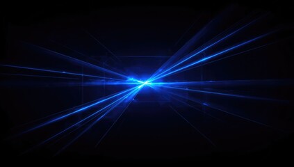 Futuristic blue desktop wallpaper featuring abstract shapes, ideal for digital interface backgrounds