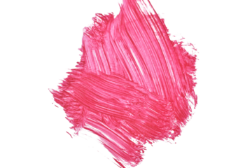 Pink watercolor paint spot isolated on PNG background.