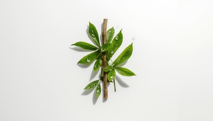 Neem sticks and leaves prepared for traditional health practices, highlighting herbal medicine