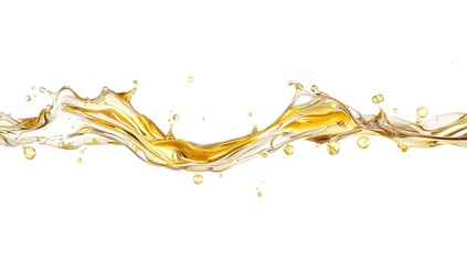 Various forms of industrial oil with air bubbles against a white backdrop, designed for engine oil wallpaper, focusing on lubrication quality