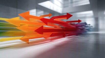Abstract arrows illustrating progress business and concept