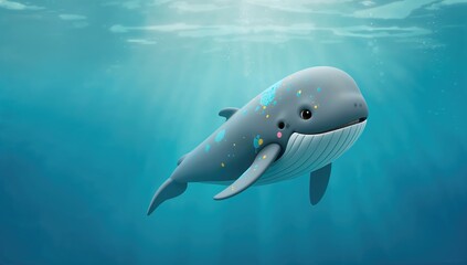 Humpback whale breaching near the surface, illustrating marine wildlife behavior