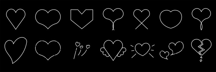 ハート型セット バレンタイン・ホワイトデーなど ホワイト