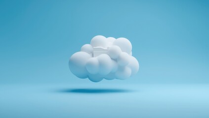 Cloud icon with folder representing cloud-based data management, digital storage solution