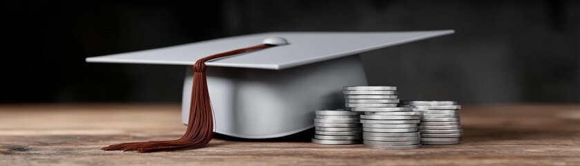 Success journey aerial view of university graduation ceremony celebration