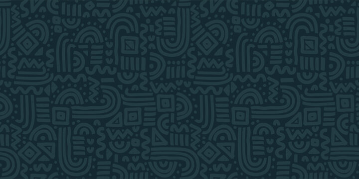 Hand drawn abstract seamless pattern, ethnic background, simple style - great for textiles, banners, wallpapers, wrapping - vector design