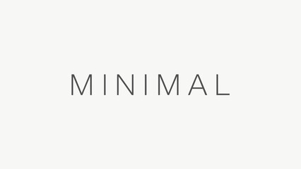 Minimalist typography design with the word minimal on white background.