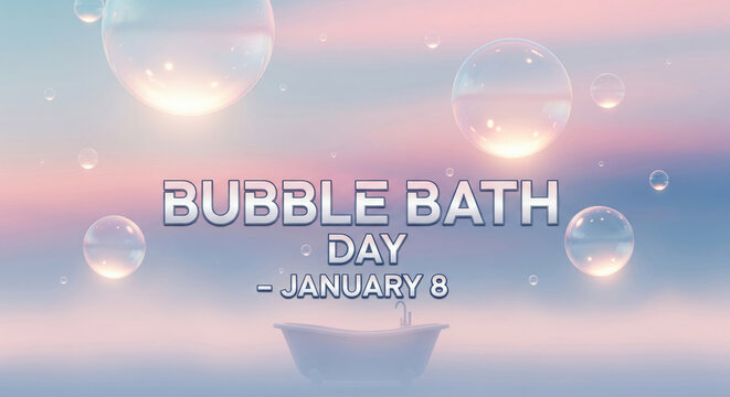 Bubble Bath Day January 8 Ethereal Bubble Background abstract