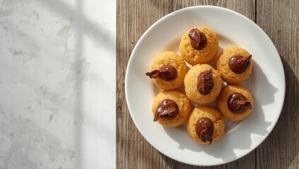 Chocolate-filled fried gethuk, a classic Indonesian steamed cassava treat, emphasizing crispiness and dessert qualities