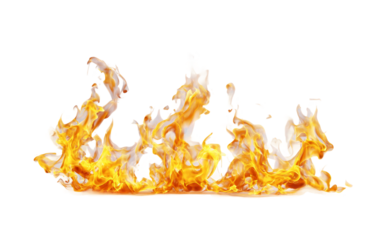 Playful fire emoji character with flickering flames symbolizing power, energy, and enthusiasm isolated on transparent background PNG