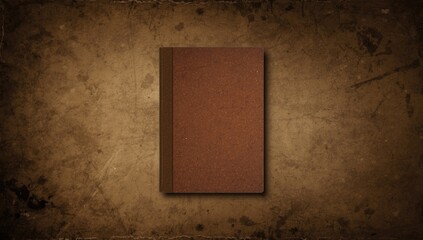 Vintage style book cover with aged paper texture for layout backdrop
