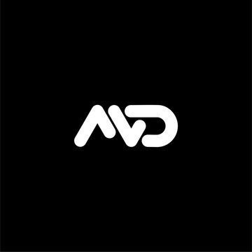 Modern MVD letter logo, minimalist VMD monogram for technology, software, and creative business