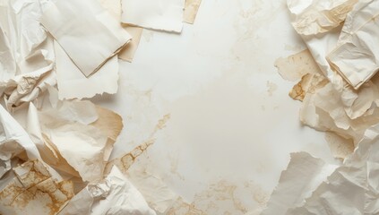 White papers used as layout foundation for informational display, focusing on organization