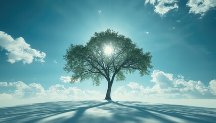 Sunlit scene with tree shadows casting dappled light, ideal as a background for text or interface elements