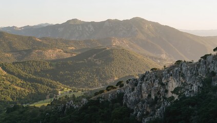Drone shot of the Sierra Gorda de Loja mountains, highlighting elevation changes and geological formations, Earth Day