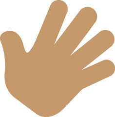 Fototapeta premium Human hand waving with fingers spread in a friendly gesture, representing hello and greeting