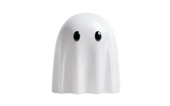 Playful ghost emoji design with slight floating effect symbolizing Halloween fun and spirited character isolated on transparent background PNG