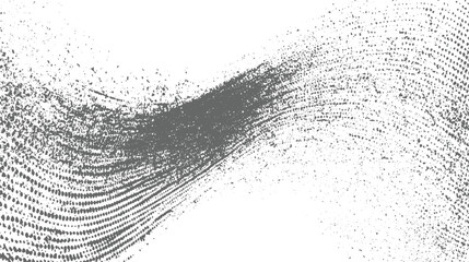 Abstract wavy grayscale textured background with dynamic halftone pattern and scattered grunge for distressed