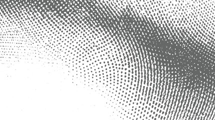 Monochrome abstract background with a dense pattern of grey dots on a white surface, creating a textured visual effect with a subtle gradient and artistic appeal