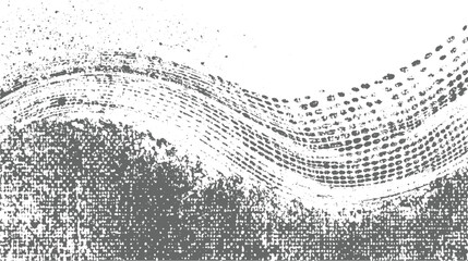 Abstract monochrome textured background with a sweeping wave of granular dots and lines, creating a dynamic, organic flow with subtle depth