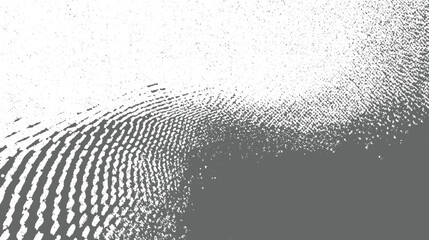 Abstract fingerprint texture with a distressed halftone effect and organic swirling patterns creating a monochrome background for