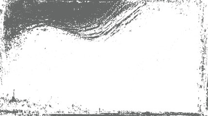 Abstract textured frame with rough brush strokes and distressed edges in gray and white, offering a vintage and artistic border