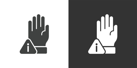 Fototapeta premium Hand Guide icon. Solid glyph series icon