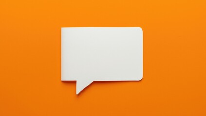 Speech bubble paper shape in cloud form for work-related graphics, focusing on minimalist style on vibrant backgrounds