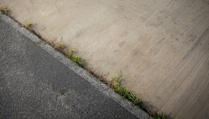 Street pavement surface utilized as a backdrop for graphic elements or interface layout, urban environment