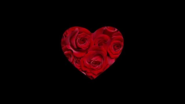 Morphing hearts shift from chocolate to rose petals and ruby jewelry in stunning close ups adding visual depth and detail