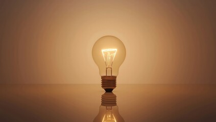 Illuminated lightbulb filament, representing sustainable energy use, UI background, Earth Day
