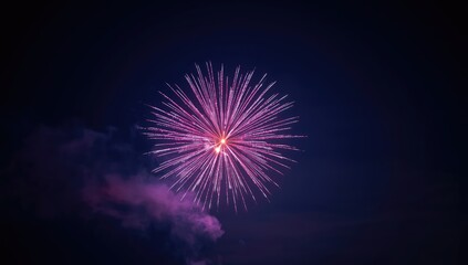 Pink and blue fireworks exploding overhead, designed as vibrant backgrounds for layout or text placement, world environment day