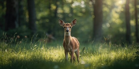 Wild deer in a woodland setting during daytime, highlighting habitat preservation efforts