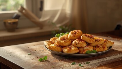 Baked Fatayer and manakeesh pastries, highlighting layered dough techniques for bakery maintenance