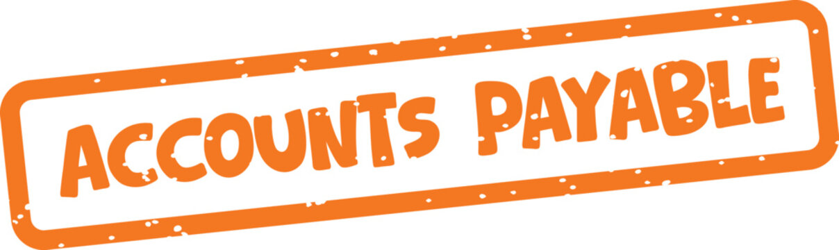Grunge style accounts payable rubber stamp