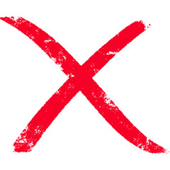 Red Hand Drawn Cross Mark, Wrong Error Symbol Illustration, red cross mark