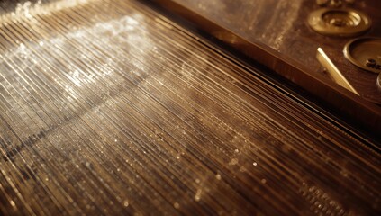 Close-up of a grand piano's strings, highlighting musical instrument construction and tone production