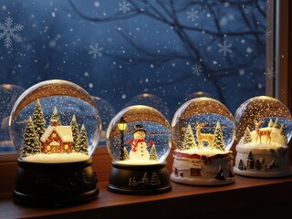 Christmas snow globe collection holiday decoration