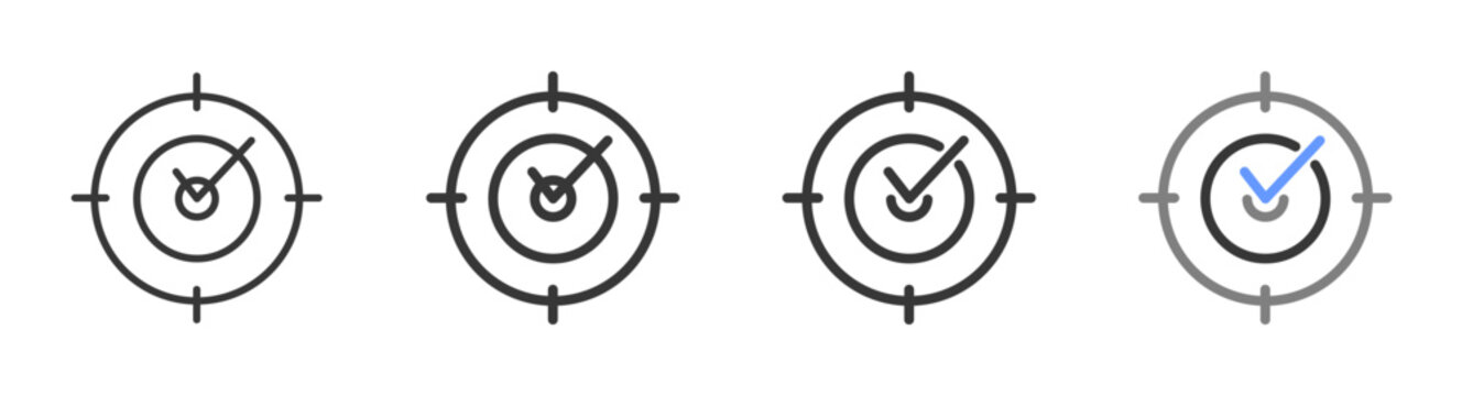 The Ultimate scope Styles with Variations Line of icon set vector illustration