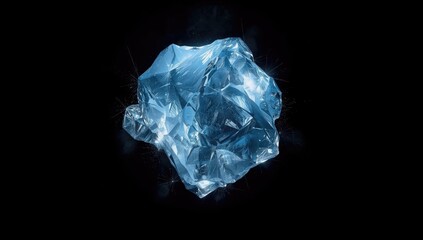 Fototapeta premium Frozen Antarctic glacier fragment with shimmering surfaces, used as a natural UI backdrop, Earth Day