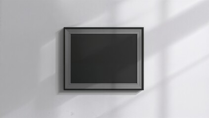 Fototapeta premium Close-up of a rectangular chalkboard with gray border, serving as a background for information display