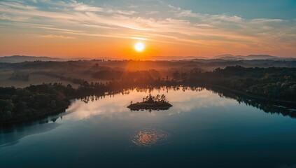 Morning light at water sports facility, soft natural illumination for editorial backgrounds