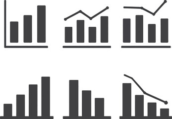 Set of Graph and Chart Icons