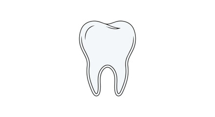 Obraz premium A crisp, minimalist illustration of a healthy human tooth, embodying optimal oral hygiene and dental wellness. Perfect for educational and