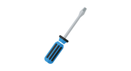 Fototapeta premium A sleek modern illustration of a flathead screwdriver tool for repairs and assembly work