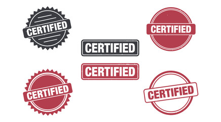 Obraz premium Certified Stamp vector illustration for quality assurance, approval, and verification, professional design element