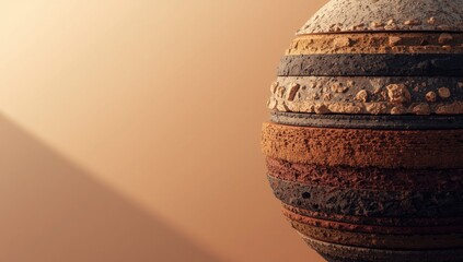 Volcanic ash and rock stratification revealing past eruptions, geological processes, Earth Day