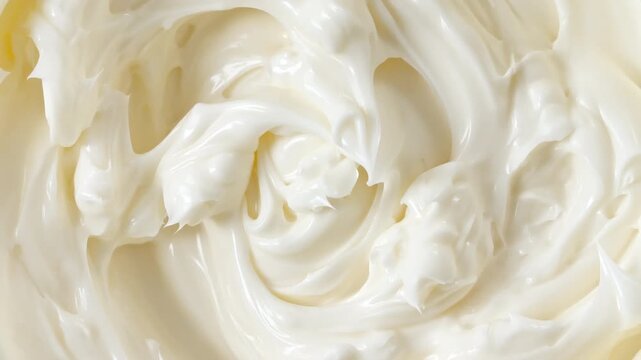 White Smooth Skin Cream Texture. Beauty Facial Cosmetics. Women's Cosmetics Skincare. Macro Shot of Natural Organic Cosmetics, Medicine. Production Close-up. Slow Motion . High quality 4k footage