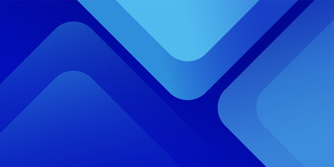Abstract Blue Geometric Layered Background with Rounded Shapes and Gradient Tones, Modern Minimal Design for Business Presentation, Corporate Banner, Website Header, Technology Branding and Profession