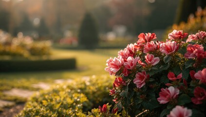 Semperflorens begonias thriving outdoors, ornamental gardening scene